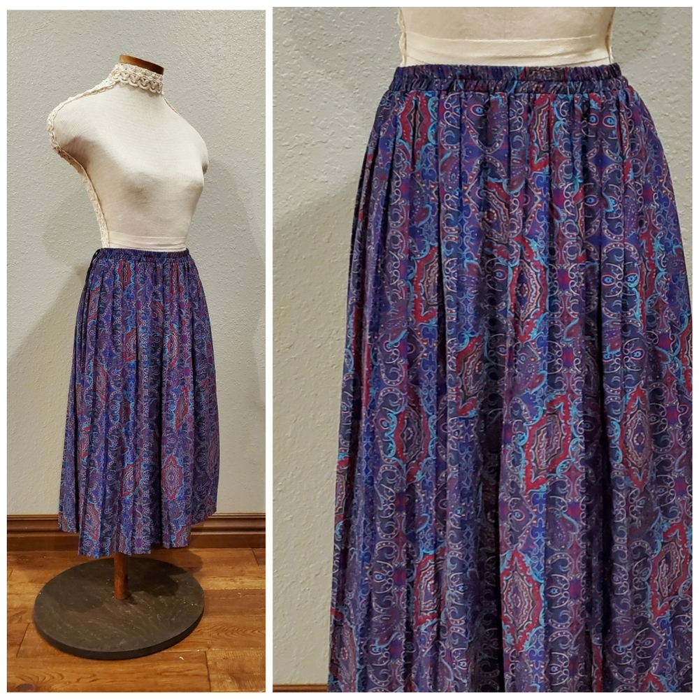 Leslie Fay Vintage Paisley Skirt